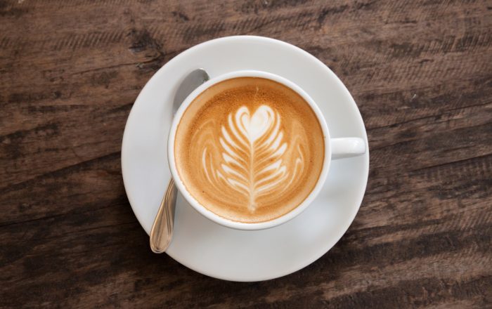 Cup of heart latte art